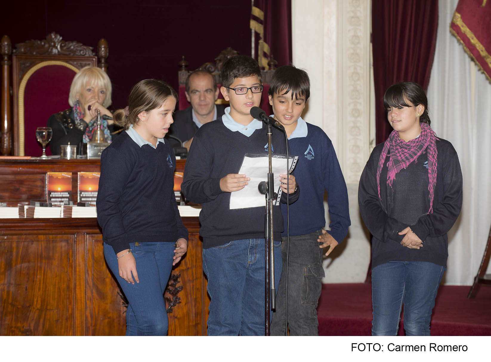 Alumnos de 6º de Primaria, en el Pleno Escolar